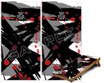 Cornhole Game Board Vinyl Skin Wrap Kit - Premium Laminated - Abstract 02 Red fits 24x48 game boards (GAMEBOARDS NOT INCLUDED)