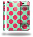 Kearas Polka Dots Pink And Blue - Decal Style Vinyl Skin (fits Apple Original iPhone 5, NOT the iPhone 5C or 5S)