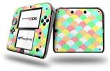 Brushed Cirlces Multi Light - Decal Style Vinyl Skin fits Nintendo 2DS - 2DS NOT INCLUDED