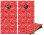 Cornhole Game Board Vinyl Skin Wrap Kit - Crabs and Shells Coral fits 24x48 game boards (GAMEBOARDS NOT INCLUDED)