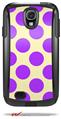 Kearas Polka Dots Purple On Cream - Decal Style Vinyl Skin fits Otterbox Commuter Case for Samsung Galaxy S4 (CASE SOLD SEPARATELY)