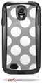 Kearas Polka Dots Whtie On Gray - Decal Style Vinyl Skin fits Otterbox Commuter Case for Samsung Galaxy S4 (CASE SOLD SEPARATELY)