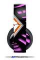 Vinyl Decal Skin Wrap compatible with Original Sony PlayStation 4 Gold Wireless Headphones Black Waves Orange Hot Pink (PS4 HEADPHONES  NOT INCLUDED)