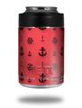 Skin Decal Wrap for Yeti Colster, Ozark Trail and RTIC Can Coolers - Nautical Anchors Away 02 Coral (COOLER NOT INCLUDED)