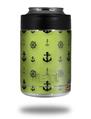 Skin Decal Wrap for Yeti Colster, Ozark Trail and RTIC Can Coolers - Nautical Anchors Away 02 Sage Green (COOLER NOT INCLUDED)