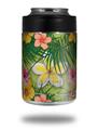 Skin Decal Wrap for Yeti Colster, Ozark Trail and RTIC Can Coolers - Beach Flowers 02 Sage Green (COOLER NOT INCLUDED)