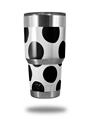 Skin Decal Wrap for Yeti Tumbler Rambler 30 oz Kearas Polka Dots White And Black (TUMBLER NOT INCLUDED)