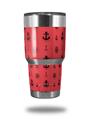 Skin Decal Wrap for Yeti Tumbler Rambler 30 oz Nautical Anchors Away 02 Coral (TUMBLER NOT INCLUDED)