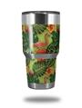 Skin Decal Wrap for Yeti Tumbler Rambler 30 oz Famingos and Flowers Sage Green (TUMBLER NOT INCLUDED)