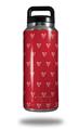WraptorSkinz Skin Decal Wrap for Yeti Rambler Bottle 36oz Hearts Red On White (YETI NOT INCLUDED)