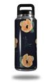Skin Decal Wrap for Yeti Rambler Bottle 36oz Poppy Orange Navy (YETI NOT INCLUDED)
