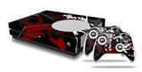 WraptorSkinz Decal Skin Wrap Set works with 2016 and newer XBOX One S Console and 2 Controllers Baja 0003 Red Dark