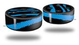Skin Wrap Decal Set 2 Pack for Amazon Echo Dot 2 - Zebra Blue (2nd Generation ONLY - Echo NOT INCLUDED)
