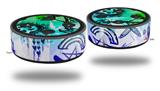 Skin Wrap Decal Set 2 Pack for Amazon Echo Dot 2 - Scene Kid Sketches Rainbow (2nd Generation ONLY - Echo NOT INCLUDED)
