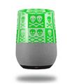 Decal Style Skin Wrap for Google Home Original - Skull And Crossbones Pattern Green (GOOGLE HOME NOT INCLUDED)