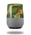 Decal Style Skin Wrap for Google Home Original - Famingos and Flowers Sage Green (GOOGLE HOME NOT INCLUDED)