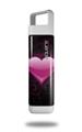 Skin Decal Wrap for Clean Bottle Square Titan Plastic 25oz Glass Heart Grunge Hot Pink (BOTTLE NOT INCLUDED)