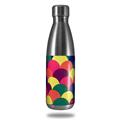 Skin Decal Wrap for RTIC Water Bottle 17oz Brushed Cirlces Multi Dark (BOTTLE NOT INCLUDED)