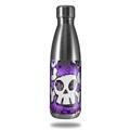 Skin Decal Wrap for RTIC Water Bottle 17oz Cartoon Skull Purple (BOTTLE NOT INCLUDED)