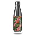 Skin Decal Wrap for RTIC Water Bottle 17oz Famingos and Flowers Pink (BOTTLE NOT INCLUDED)