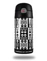 Skin Decal Wrap for Thermos Funtainer 12oz Bottle Skull And Crossbones Pattern Bw (BOTTLE NOT INCLUDED) by WraptorSkinz