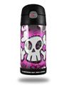 Skin Decal Wrap for Thermos Funtainer 12oz Bottle Cartoon Skull Pink (BOTTLE NOT INCLUDED) by WraptorSkinz