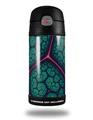 Skin Decal Wrap compatible with Thermos Funtainer 12oz Bottle Linear Cosmos Teal (BOTTLE NOT INCLUDED)