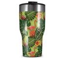 WraptorSkinz Skin Wrap compatible with 2017 and newer RTIC Tumblers 30oz Famingos and Flowers Sage Green (TUMBLER NOT INCLUDED)