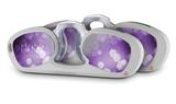 Decal Style Vinyl Skin Wrap 2 Pack for Nooz Glasses Rectangle Case Bokeh Hex Purple (NOOZ NOT INCLUDED) by WraptorSkinz
