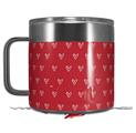Skin Decal Wrap for Yeti Coffee Mug 14oz Hearts Red On White - 14 oz CUP NOT INCLUDED by WraptorSkinz