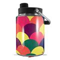Skin Decal Wrap for Yeti Half Gallon Jug Brushed Cirlces Multi Dark - JUG NOT INCLUDED by WraptorSkinz
