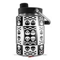 Skin Decal Wrap for Yeti Half Gallon Jug Skull And Crossbones Pattern Bw - JUG NOT INCLUDED by WraptorSkinz