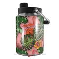 Skin Decal Wrap for Yeti Half Gallon Jug Famingos and Flowers Pink - JUG NOT INCLUDED by WraptorSkinz