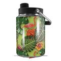 Skin Decal Wrap for Yeti Half Gallon Jug Famingos and Flowers Sage Green - JUG NOT INCLUDED by WraptorSkinz