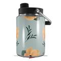 Skin Decal Wrap for Yeti Half Gallon Jug Poppy Orange Light Blue - JUG NOT INCLUDED by WraptorSkinz