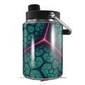 Skin Decal Wrap compatible with Yeti Half Gallon Jug Linear Cosmos Teal - JUG NOT INCLUDED by WraptorSkinz