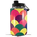 Skin Decal Wrap for Yeti 1 Gallon Jug Brushed Cirlces Multi Dark - JUG NOT INCLUDED by WraptorSkinz