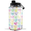 Skin Decal Wrap for Yeti 1 Gallon Jug Kearas Hearts White - JUG NOT INCLUDED by WraptorSkinz