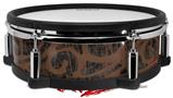 Skin Wrap works with Roland vDrum Shell PD-128 Drum Folder Doodles Chocolate Brown (DRUM NOT INCLUDED)