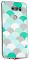 Skin Decal Wrap for LG V30 Brushed Circles Seafoam
