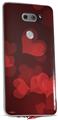 Skin Decal Wrap for LG V30 Bokeh Hearts Red