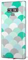 Decal style Skin Wrap compatible with Samsung Galaxy Note 9 Brushed Circles Seafoam