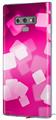 Decal style Skin Wrap compatible with Samsung Galaxy Note 9 Bokeh Squared Hot Pink