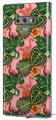 Decal style Skin Wrap compatible with Samsung Galaxy Note 9 Famingos and Flowers Pink