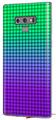 Decal style Skin Wrap compatible with Samsung Galaxy Note 9 Faded Dots Purple Green