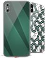 2 Decal style Skin Wraps set for Apple iPhone X and XS VintageID 25 Seafoam Green