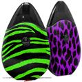 Skin Decal Wrap 2 Pack compatible with Suorin Drop Zebra Green VAPE NOT INCLUDED