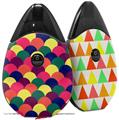 Skin Decal Wrap 2 Pack compatible with Suorin Drop Brushed Cirlces Multi Dark VAPE NOT INCLUDED