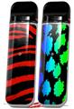 Skin Decal Wrap 2 Pack for Smok Novo v1 Zebra Red VAPE NOT INCLUDED