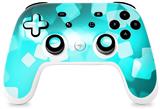 Skin Decal Wrap works with Original Google Stadia Controller Bokeh Squared Neon Teal Skin Only CONTROLLER NOT INCLUDED